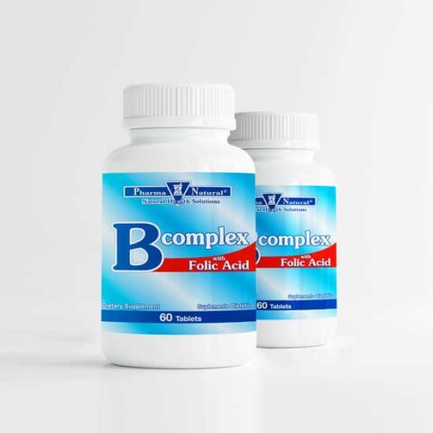 B-Complex + Folic Acid, 2 X (60 Tablets) - Pharma Natural