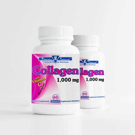 Collagen 1,000 mg + Vitamina C, 2 x (60 Capsules)