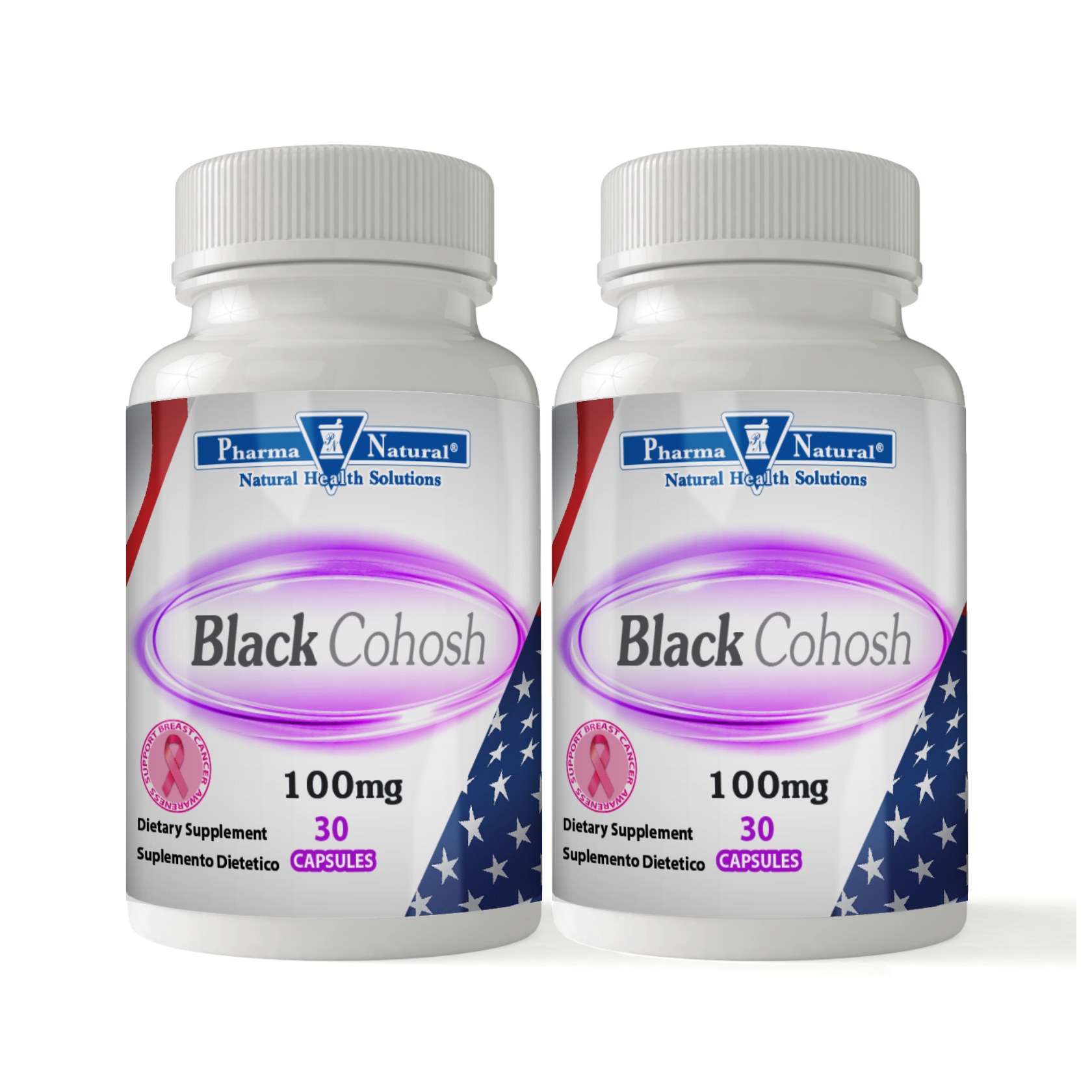 Black Cohosh, 2 x (30 Capsules) - Pharma Natural.