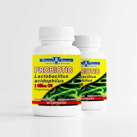 Probiotics 2 Billion CFU -Lactobacillus Acidophilus, 2 (30 caps)