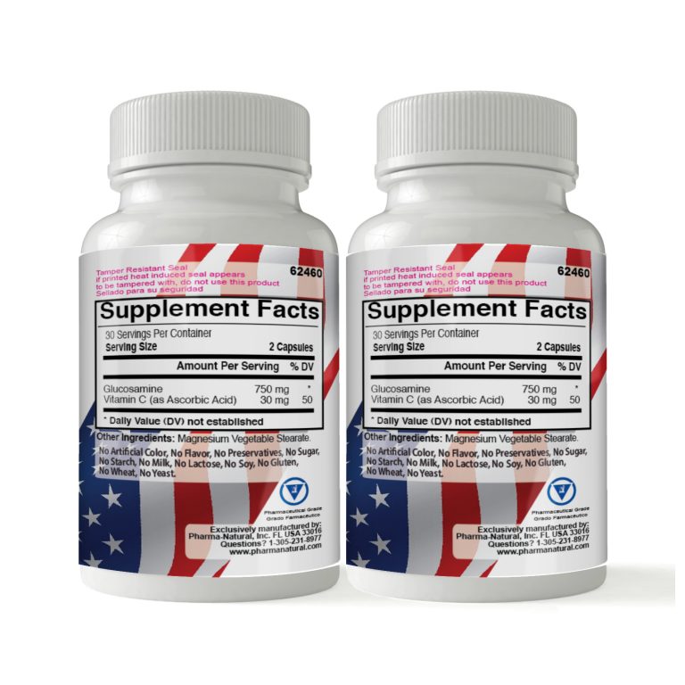 Glucosamine + Vitamin C, 2 x (60 Capsules) Pharma Natural
