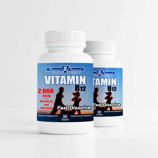 Vitamin B-12 2,000 mcg, 2 x (30 Tablets)